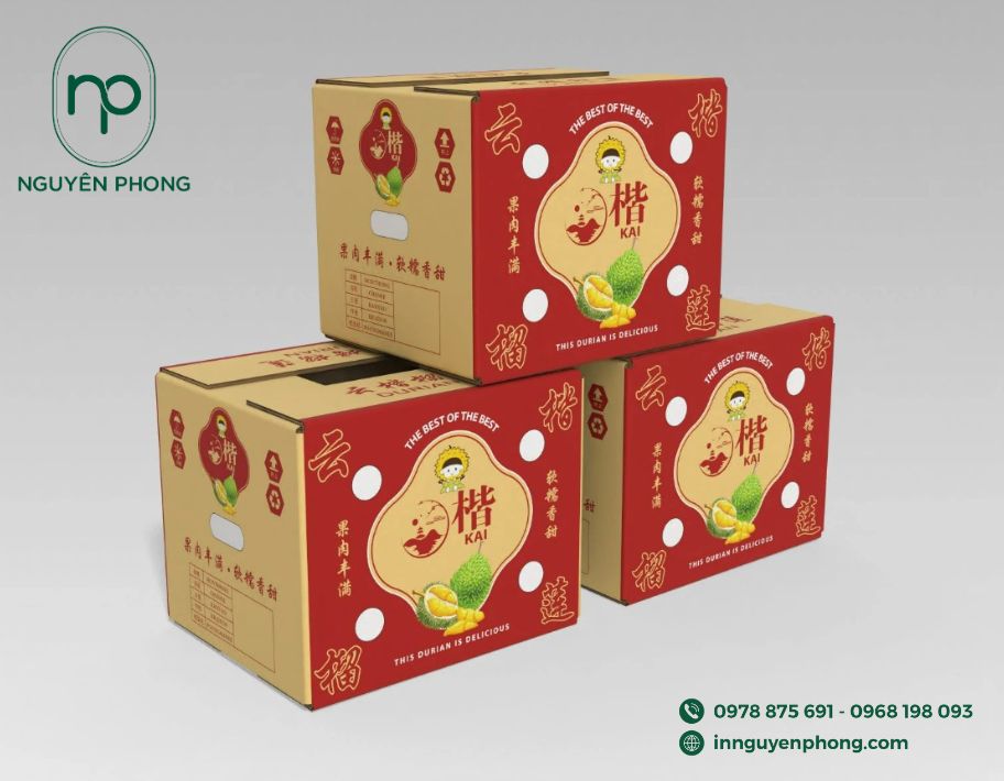 In thùng carton đựng sầu riêng tại TP.HCM bền đẹp